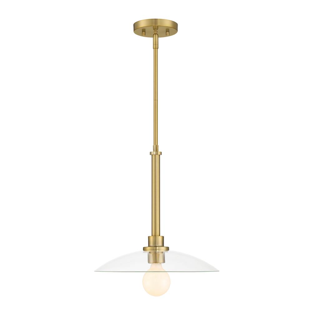 Designers Fountain Litto 14 in. 1-Light Brushed Gold Modern Pendant Light