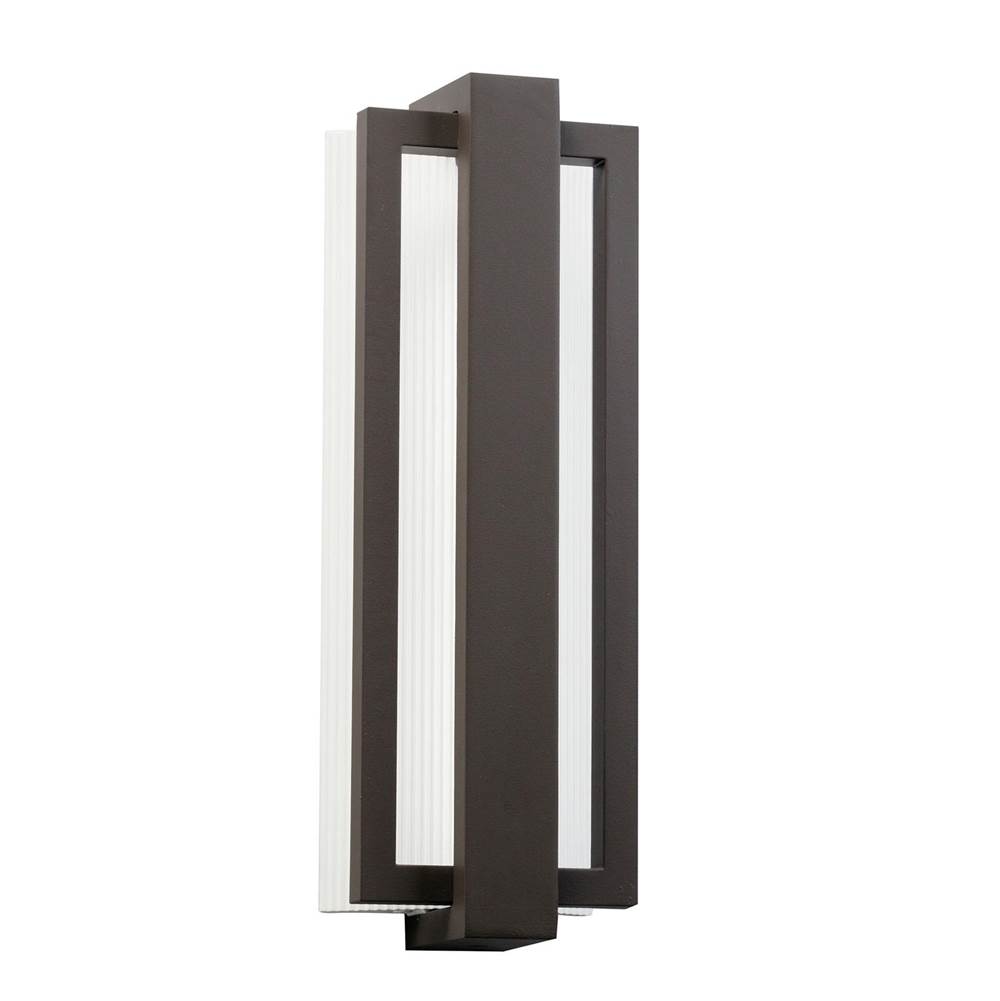 Kichler Lighting Sedo 18.25'' LED Outdoor Wall Light with Clear Polycarbonate Diffuser in Architectural Bronze