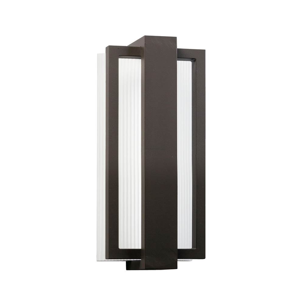 Kichler Lighting Sedo 12.25'' LED Outdoor Wall Light with Clear Polycarbonate Diffuser in Architectural Bronze