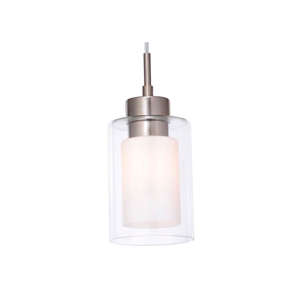 RP Lighting + Fans Pendant-1x9 W E26 -Clear/Frosted Glass