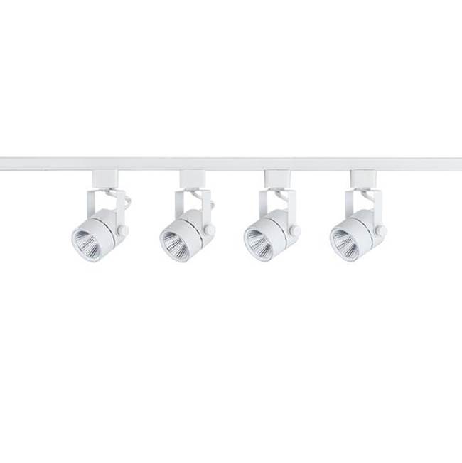 RP Lighting + Fans LED 4'' Track Pack with 1-7629 WH, 4-7553 WH