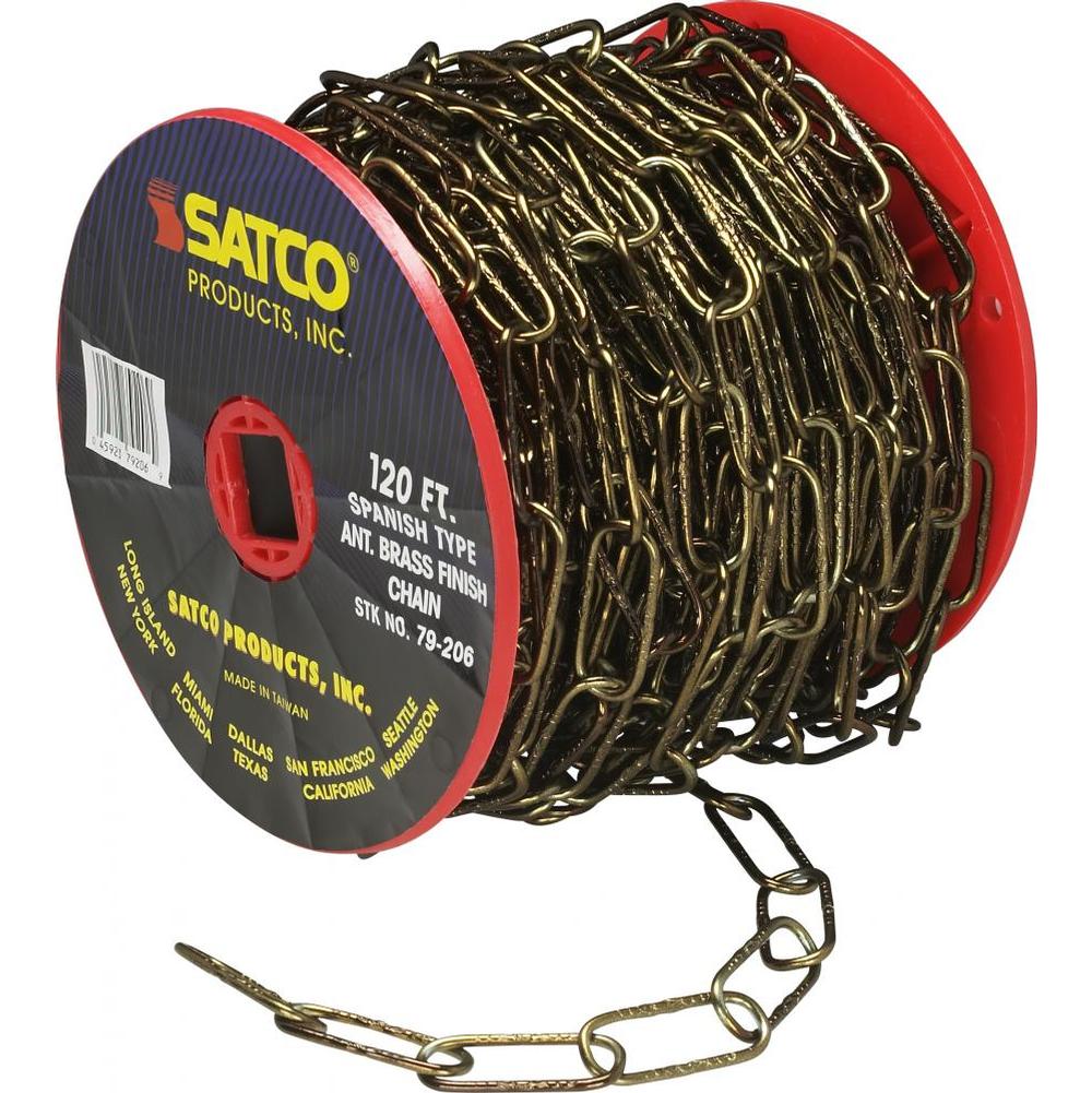 Satco 40 Yd Antique Brass Spanish Chain Re