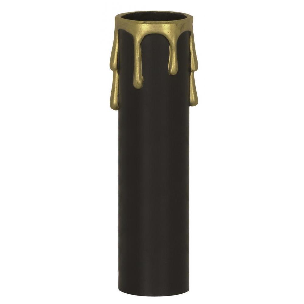 Satco 2'' Ed. Candel Cover Black/Gold Drip D