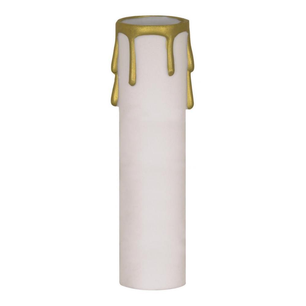 Satco 2'' Ed. Candel Cover White/gold D