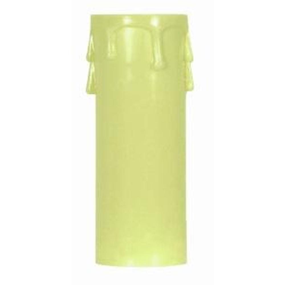 Satco 4'' Ed. Candle Cover Ivory/Ivory Drip