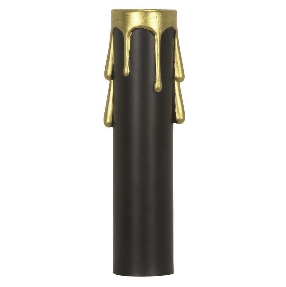 Satco 4'' Black/gold Drip Candelabra Candle