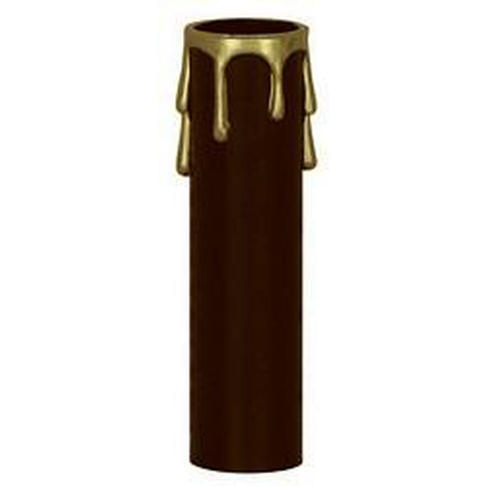 Satco 4'' Black/gold Drip Std. Candle