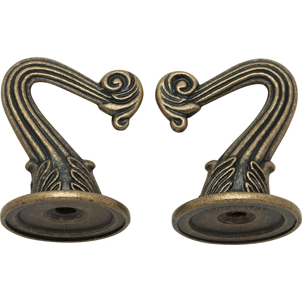 Satco 2 Antique Brass Finish Hooks and Hardware