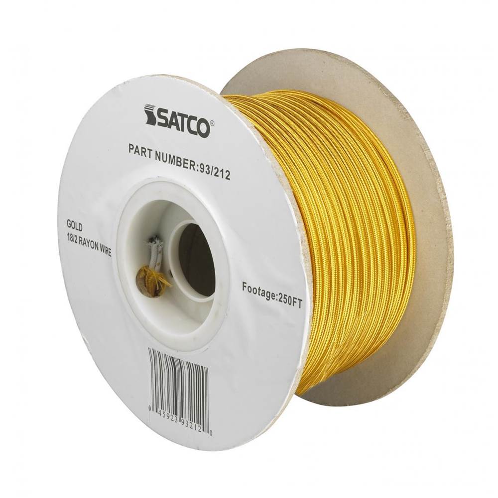 Satco 18/2 Gold Rayon 250 ft Spools