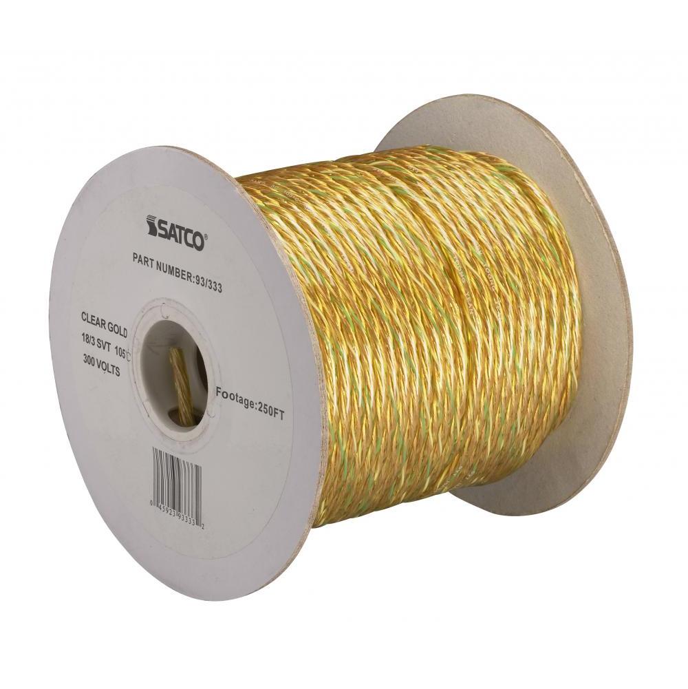 Satco 18/3 Svt Gold with Sm. Grn Line