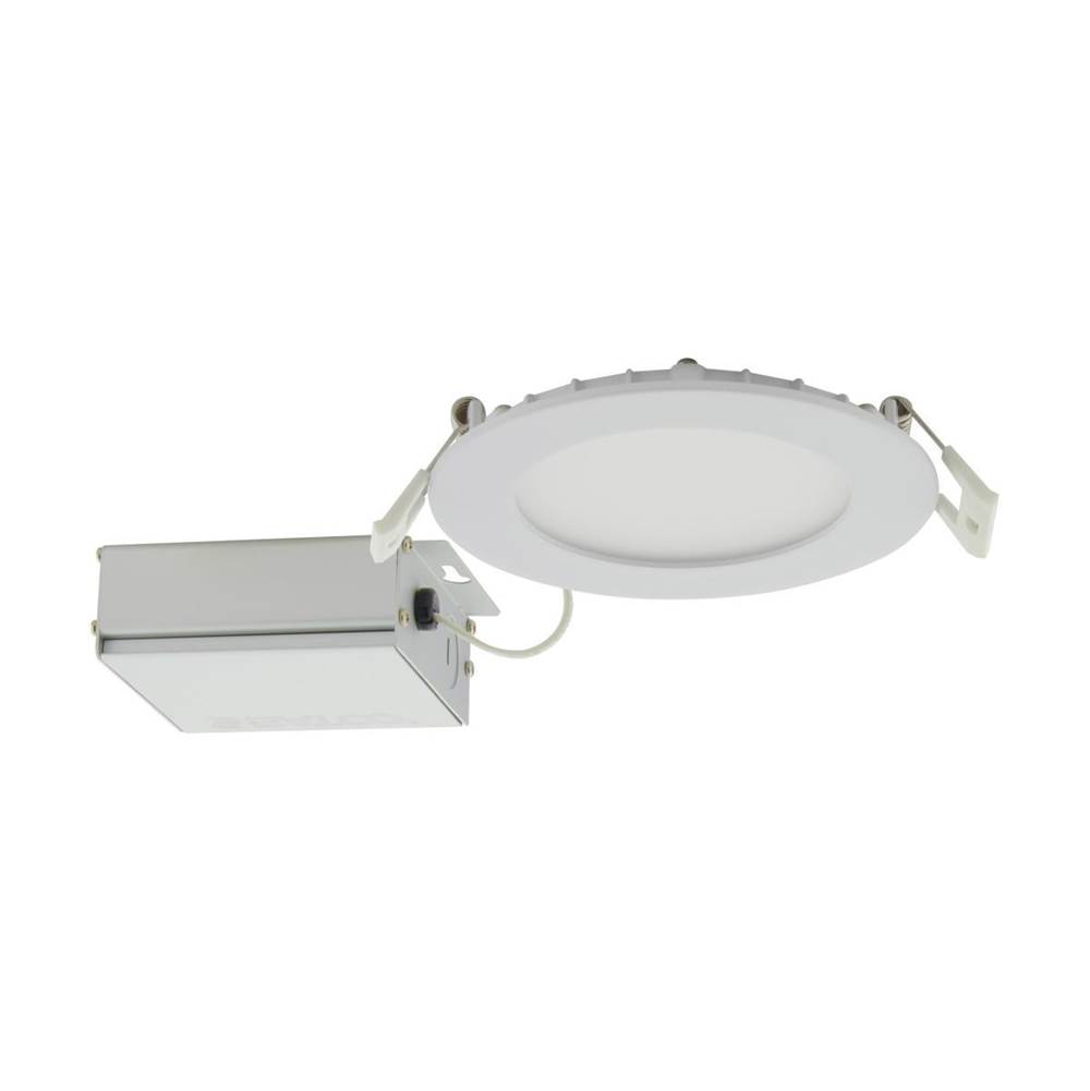 Satco 10 W LED Direct Wire Downlight, Edge-lit, 4'', CCT Selectable, 120 V, Dimmable, Round, Remote Driver