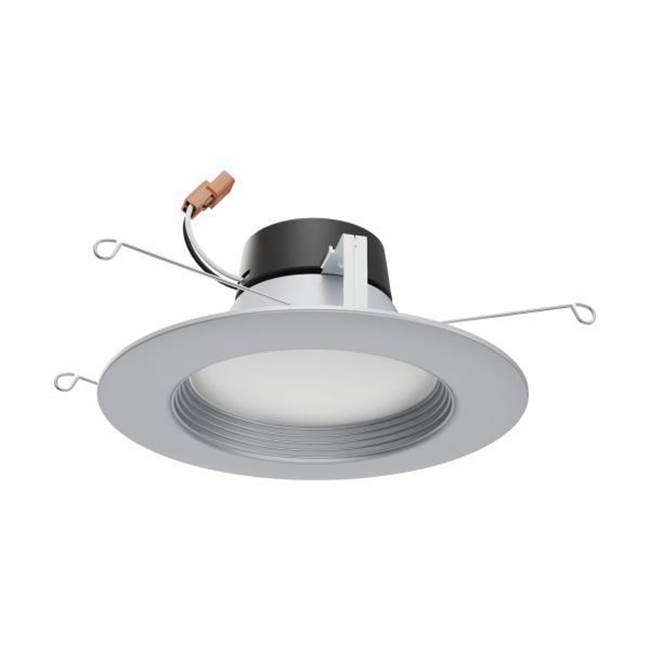 Satco 9 W LED Downlight Retrofit, 5-6'', CCT Selectable, 120 V, Dimmable, Brushed Nickel Finish