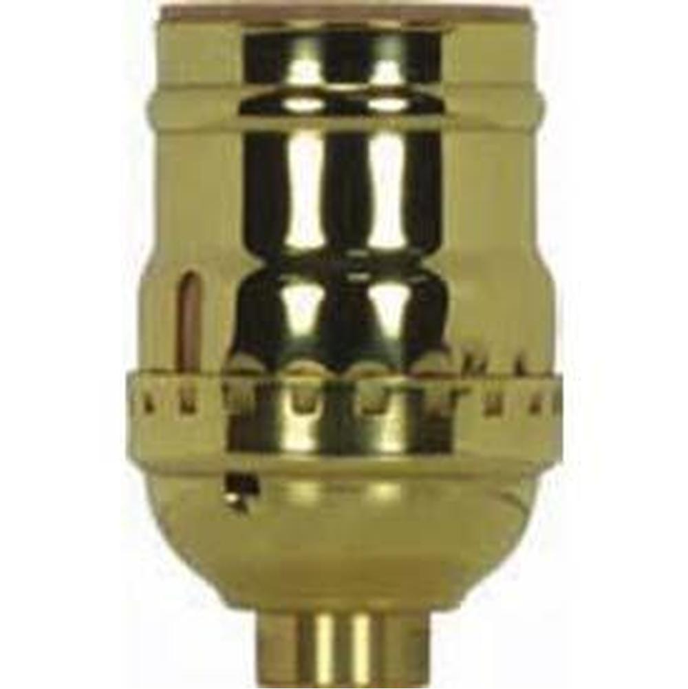 Satco Polished Nickel Finish Stamped Brass Short Keyless Socket 1/8