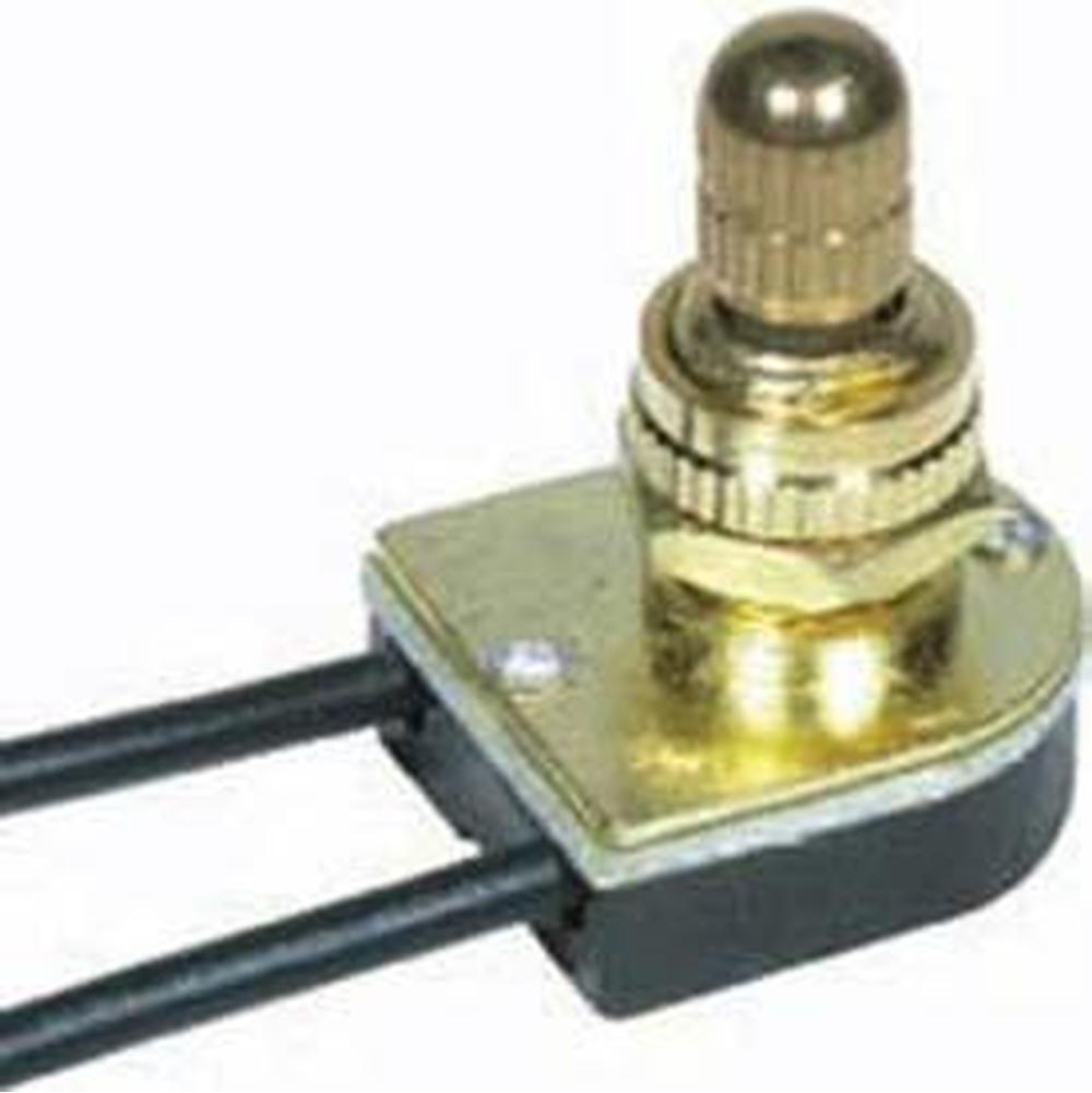 Satco Brass Finish On/Off Rotary Switch