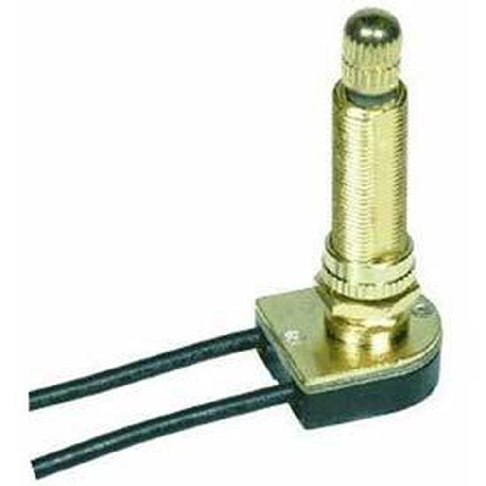 Satco Brass Finish On/Off Rotary Switch 1-1/2''