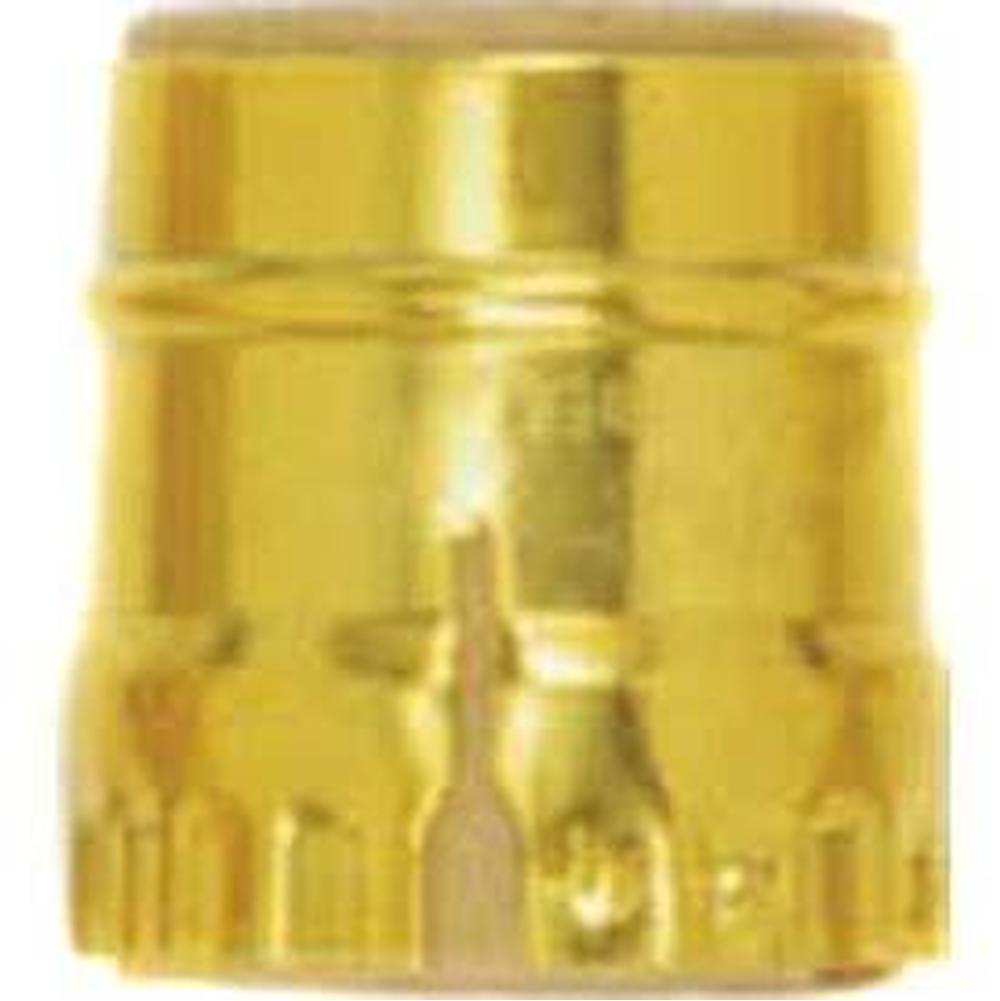 Satco Polished Brass Solid Brass Metal Shell For