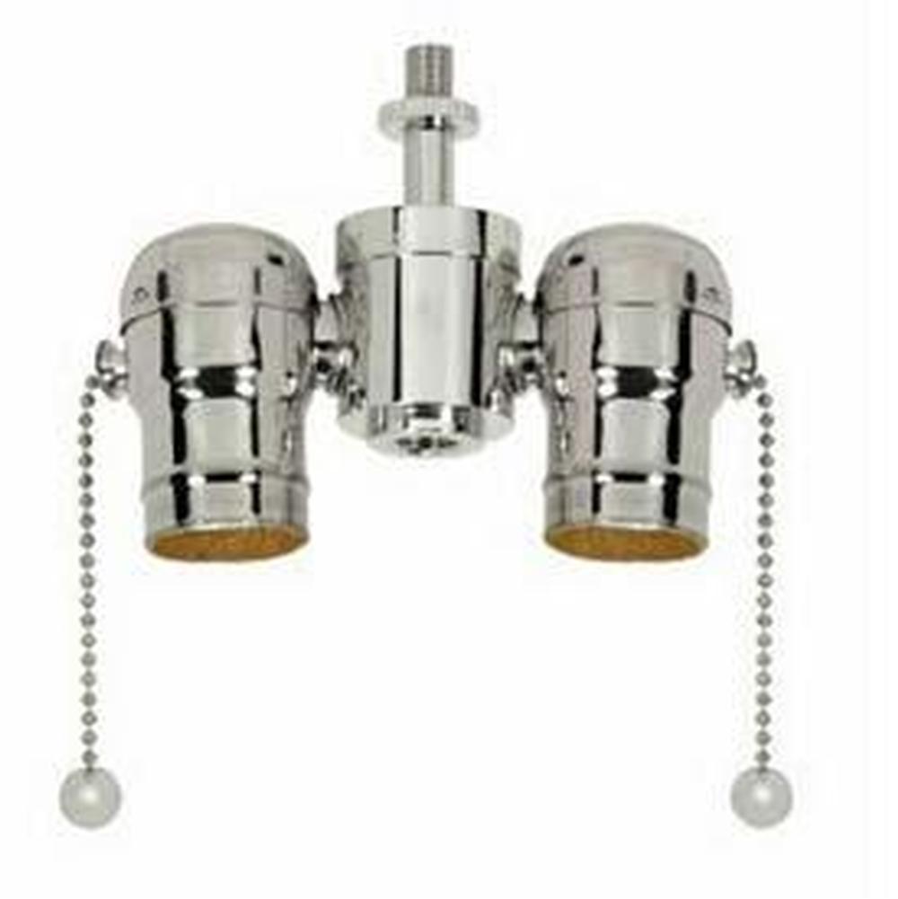 Satco Polished Nickel 2 Light Cluster with 2 Pc Socket