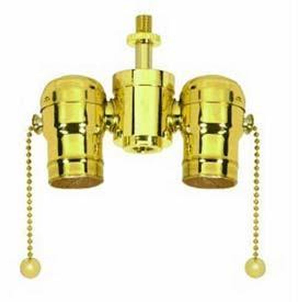 Satco Antique Brass 2 Light Cluster with 2pc Socket